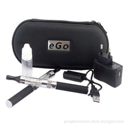 E-cigarette, 2-pc Cartomizer, 1pc USB Charger, 1pc Wall Charger, 1pc Empty Bottle